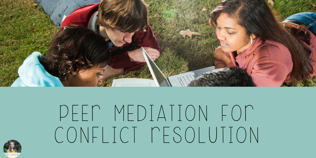 Resolving conflicts with others may be life's greatest social emotional skill. Avoiding conflict, seeking conflict, mishandling conflict is tough for many an adult (raises hand).  Peer Mediation is not easier than handling it yourself. But it is valuable. It empowers your mediators as leaders but it also empowers the students resolving conflict to seek help from peers and to handle this tough thing.